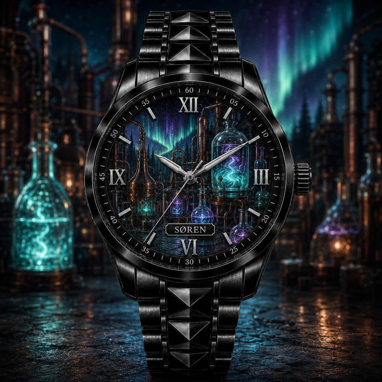 Custom Aurora Essence Laboratory Watch — personalized with a custom name