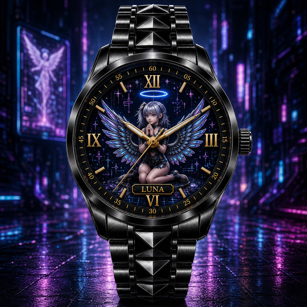 Custom Personalized Cyber Angel Watch — personalized with a custom name