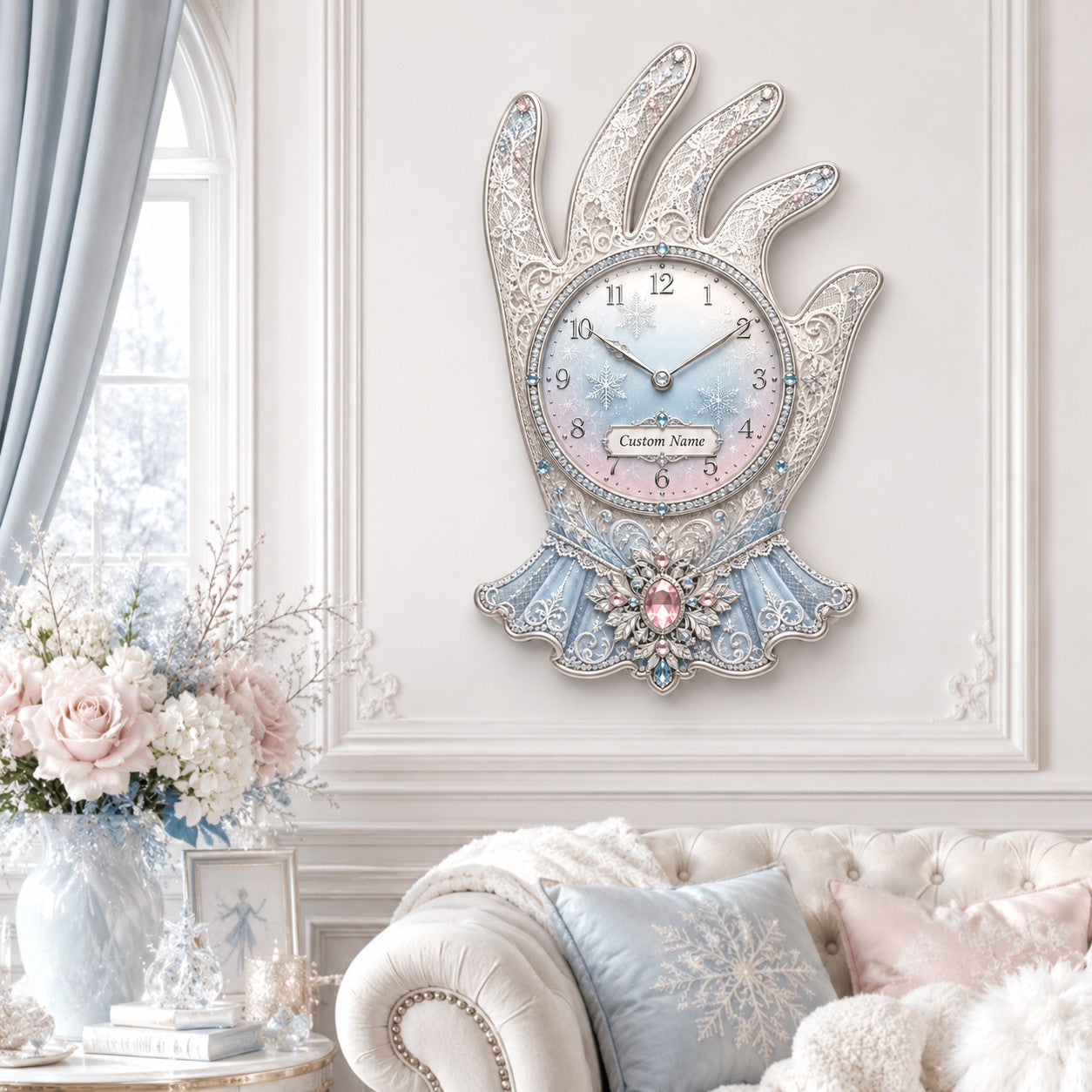 Personalized skating clubs wall clock — personalized with a custom name