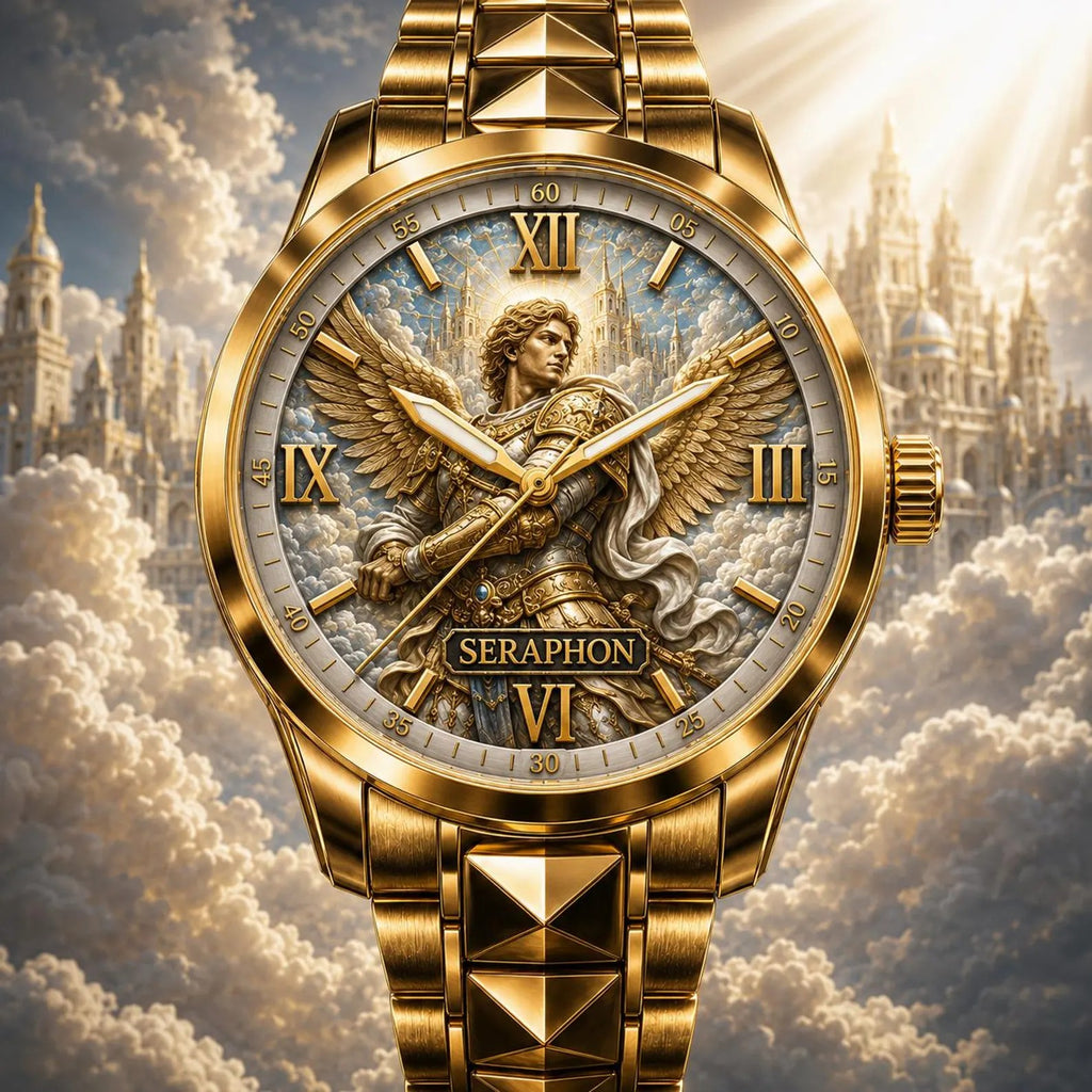Personalized Angel Watch with a custom name set into the design
