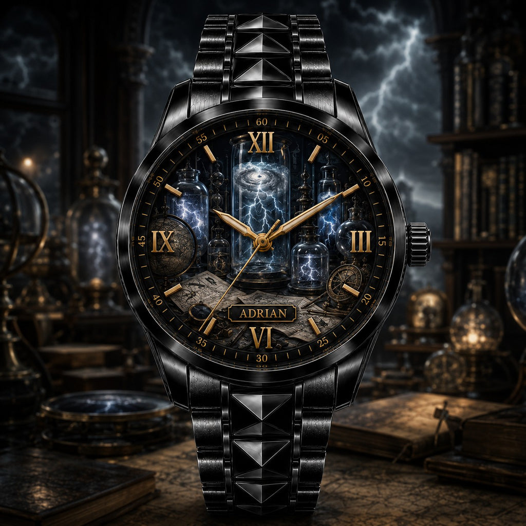 Custom Captured Storm Laboratory Watch — personalized with a custom name