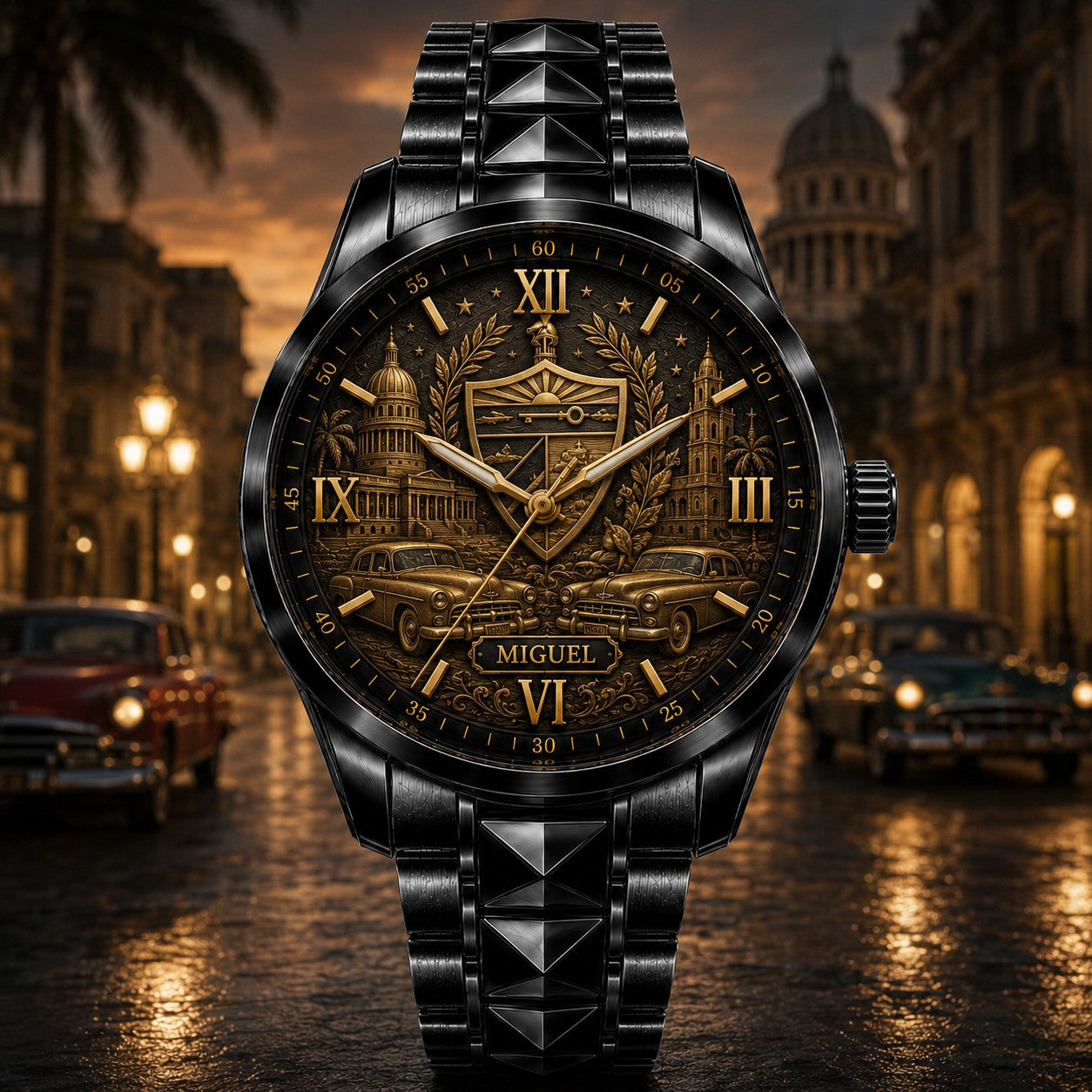Custom Cuba Heritage Watch — personalized with a custom name