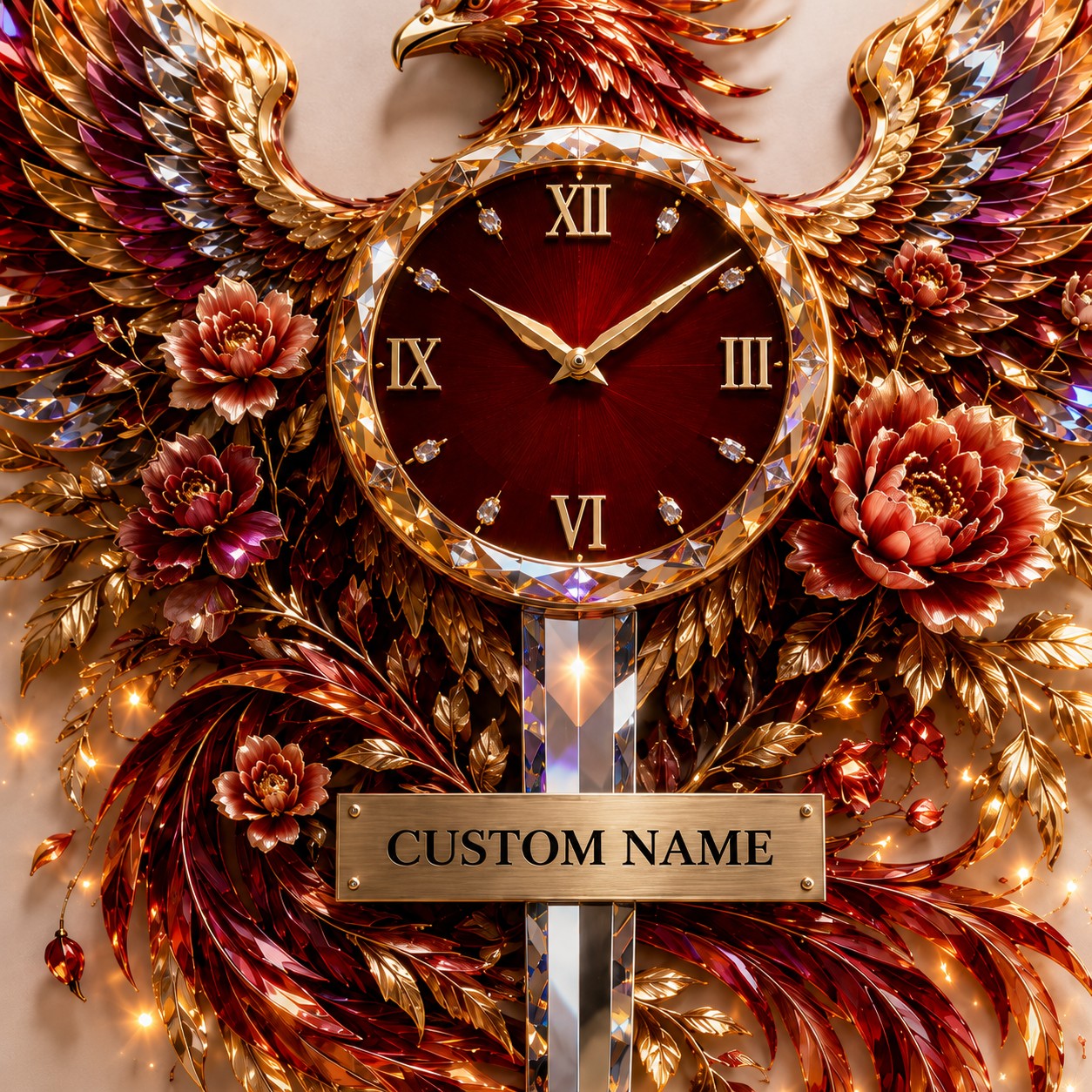 Martial Arts Enthusiasts Custom Name Wall Clock — personalized with a custom name