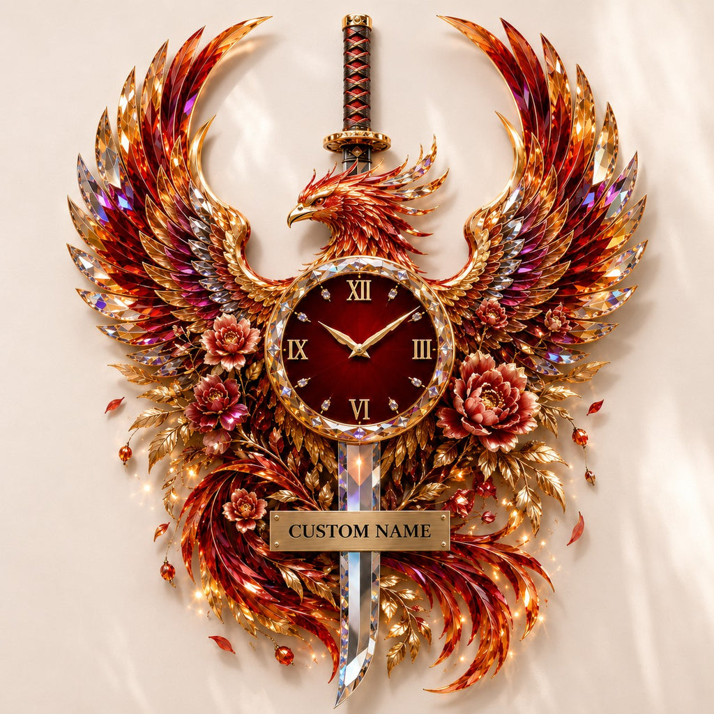 Martial Arts Enthusiasts Custom Name Wall Clock — personalized with a custom name