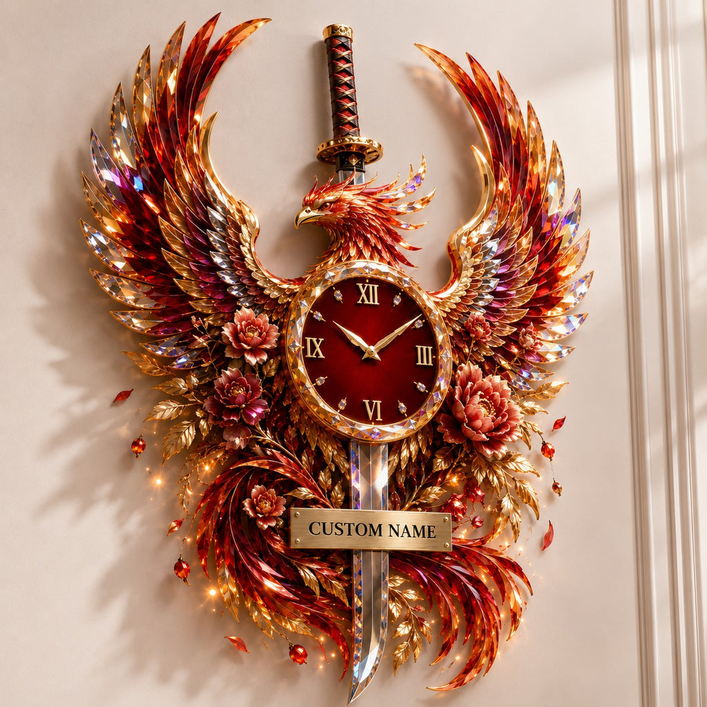 Martial Arts Enthusiasts Custom Name Wall Clock — personalized with a custom name