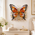 Butterfly Custom Name Wall Clock — personalized with a custom name