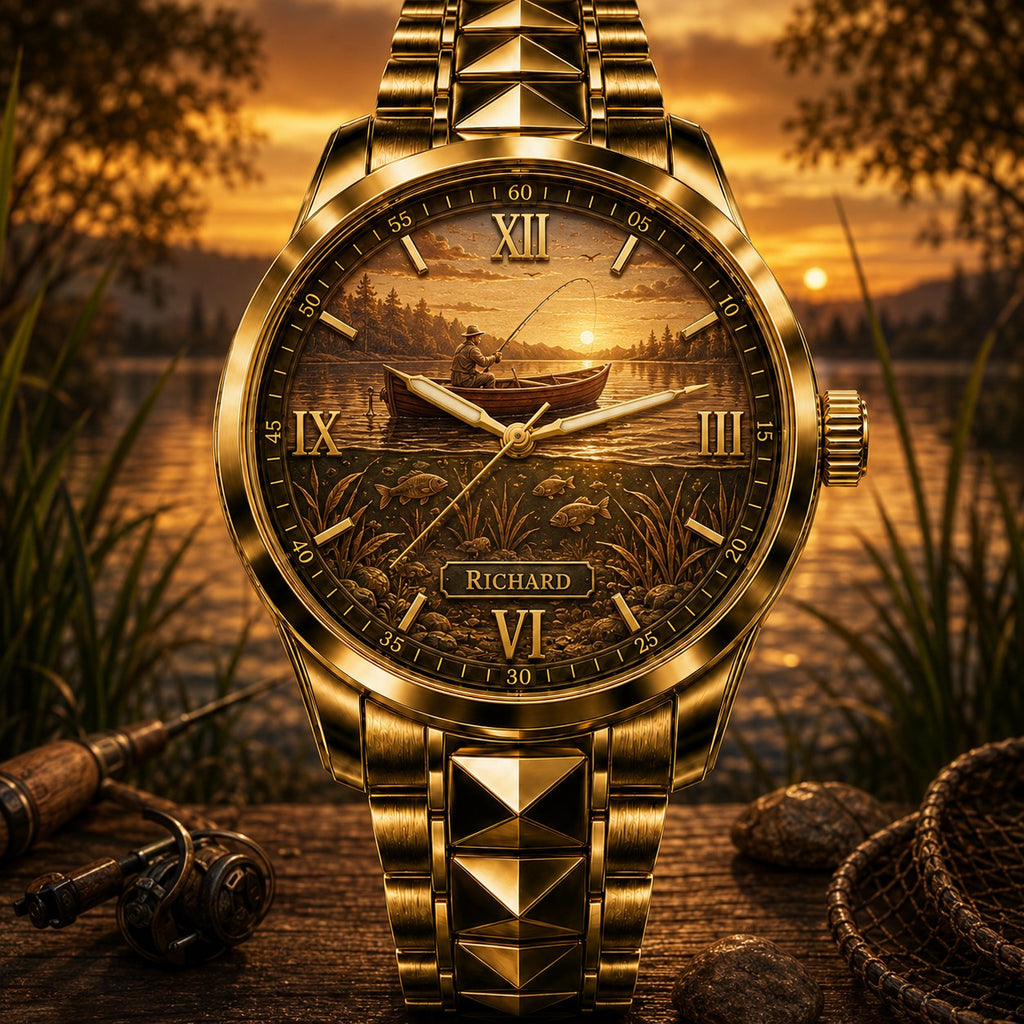Custom Fishing Enthusiast Watch — personalized with a custom name