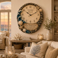 Personalized Coastal Wedding Custom Name Wall Clock — personalized with a custom name