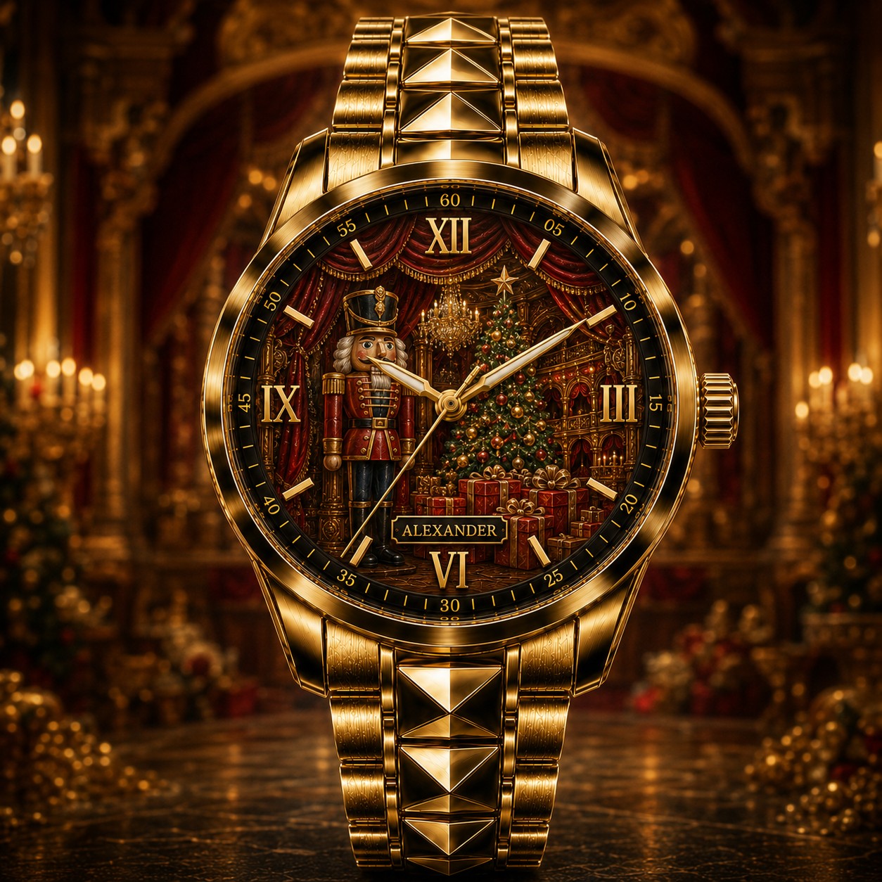 Custom Nutcracker Grand Hall Watch — personalized with a custom name