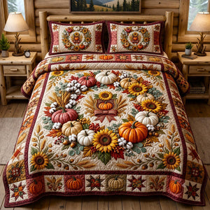 Harvest Charm 3-Piece Quilted Bedding Set
