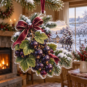 Holiday Blackcurrant Acrylic Christmas Ornament