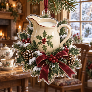 Holiday Creamer Acrylic Christmas Ornament