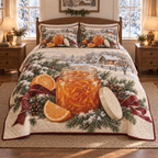 Holiday Marmalade Christmas 3-Piece Quilted Bedding Set — digital product visualization