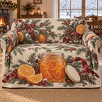 Holiday Marmalade Christmas Quilted Sofa Cover — digital product visualization