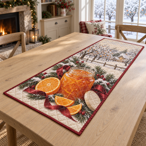 Holiday Marmalade Christmas Quilted Table Runner