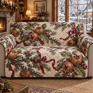 Holiday Medlar Christmas Quilted Sofa Cover