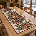 Holiday Medlar Christmas Quilted Table Runner — digital product visualization