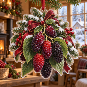 Holiday Mulberry Acrylic Christmas Ornament