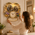 Personalized elephant Custom Name Wall Clock — personalized with a custom name