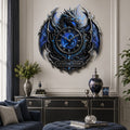 Storm dragon Custom Name Wall Clock — personalized with a custom name
