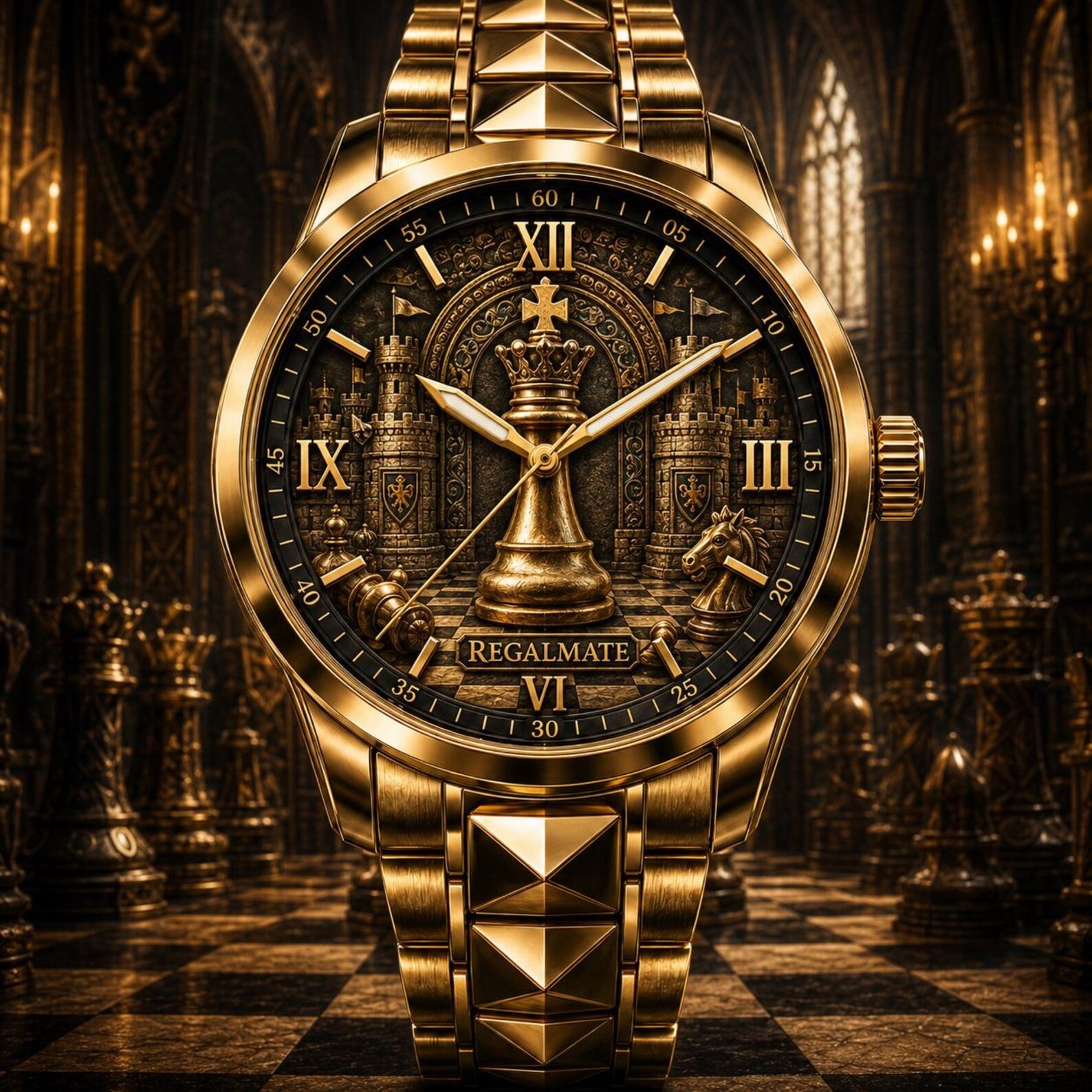Custom Chess Watch — personalized with a custom name