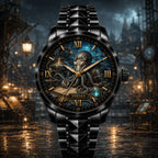 Custom Steampunk Octopus Inventor Watch — personalized with a custom name