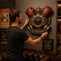 Boxer Custom Name Wall Clock — personalized with a custom name