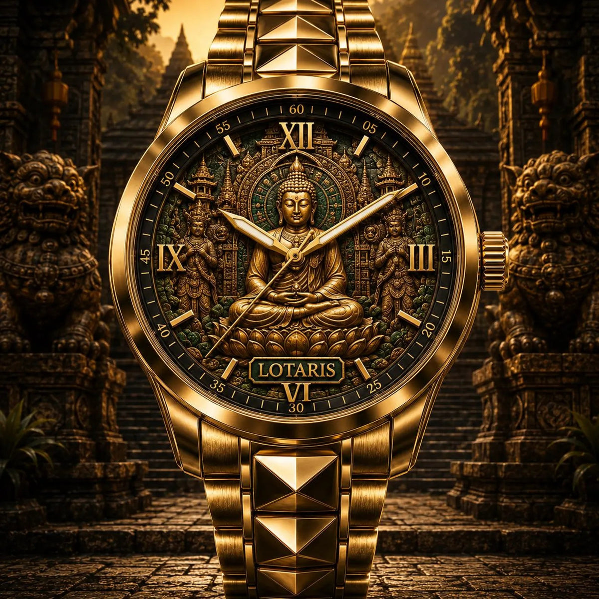 Personalized Buddha Watch with a custom name set into the design