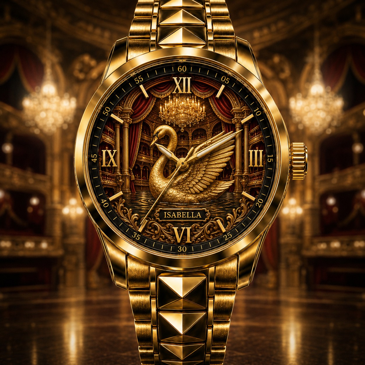 Custom Victorian Lamplighter Watch — personalized with a custom name
