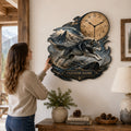 Running wolf Custom Name Wall Clock — personalized with a custom name