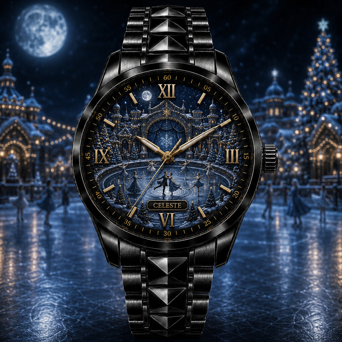 Custom Winter Ice Ballet Watch — personalized with a custom name