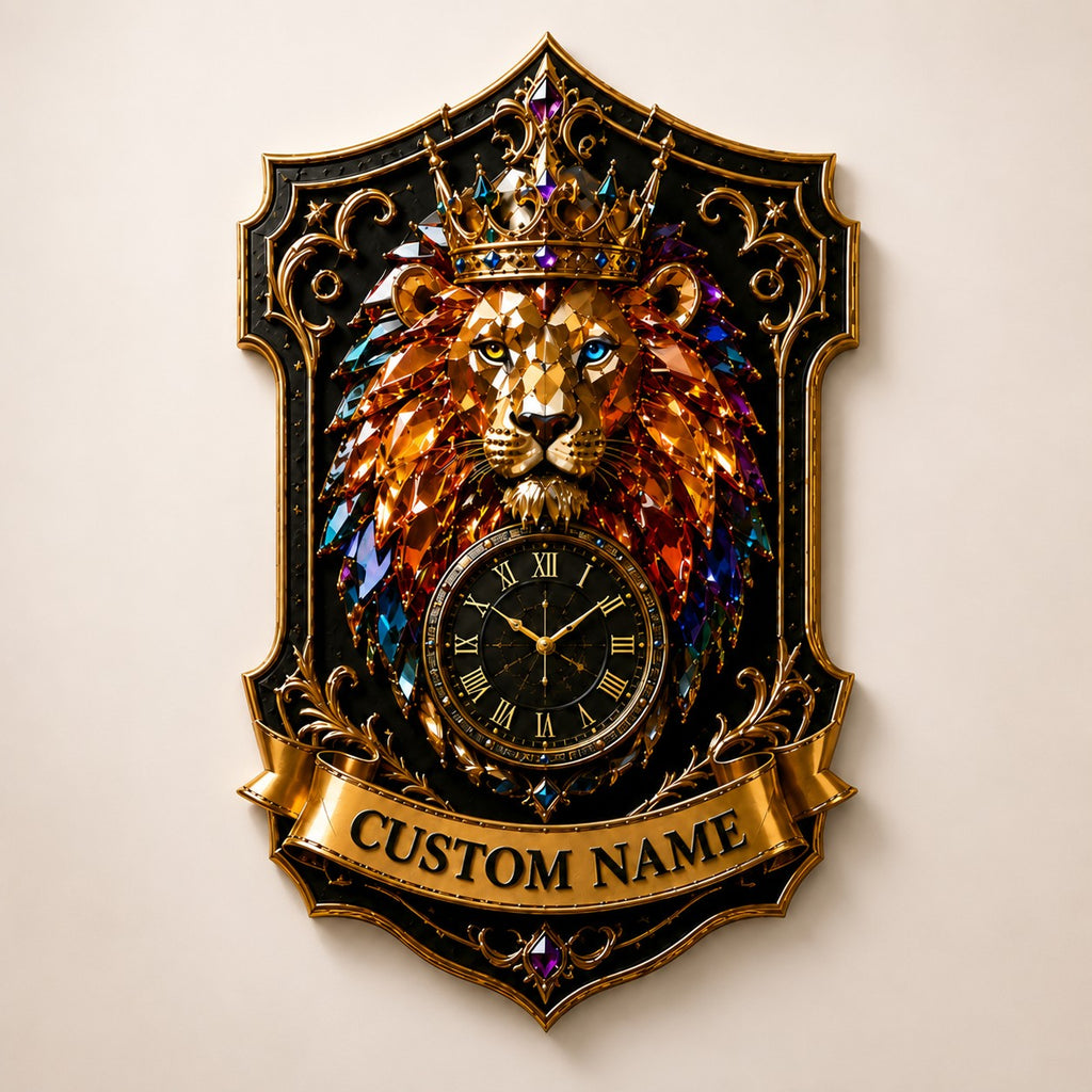 Regal Custom Name Wall Clock — personalized with a custom name