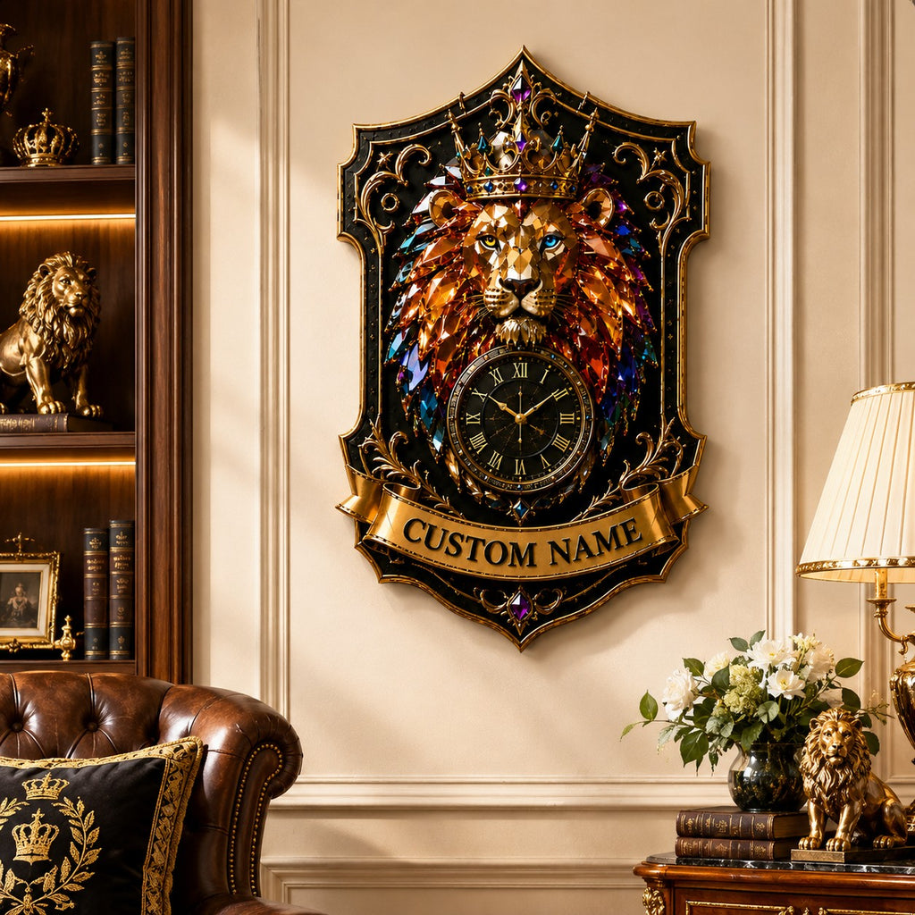 Regal Custom Name Wall Clock — personalized with a custom name