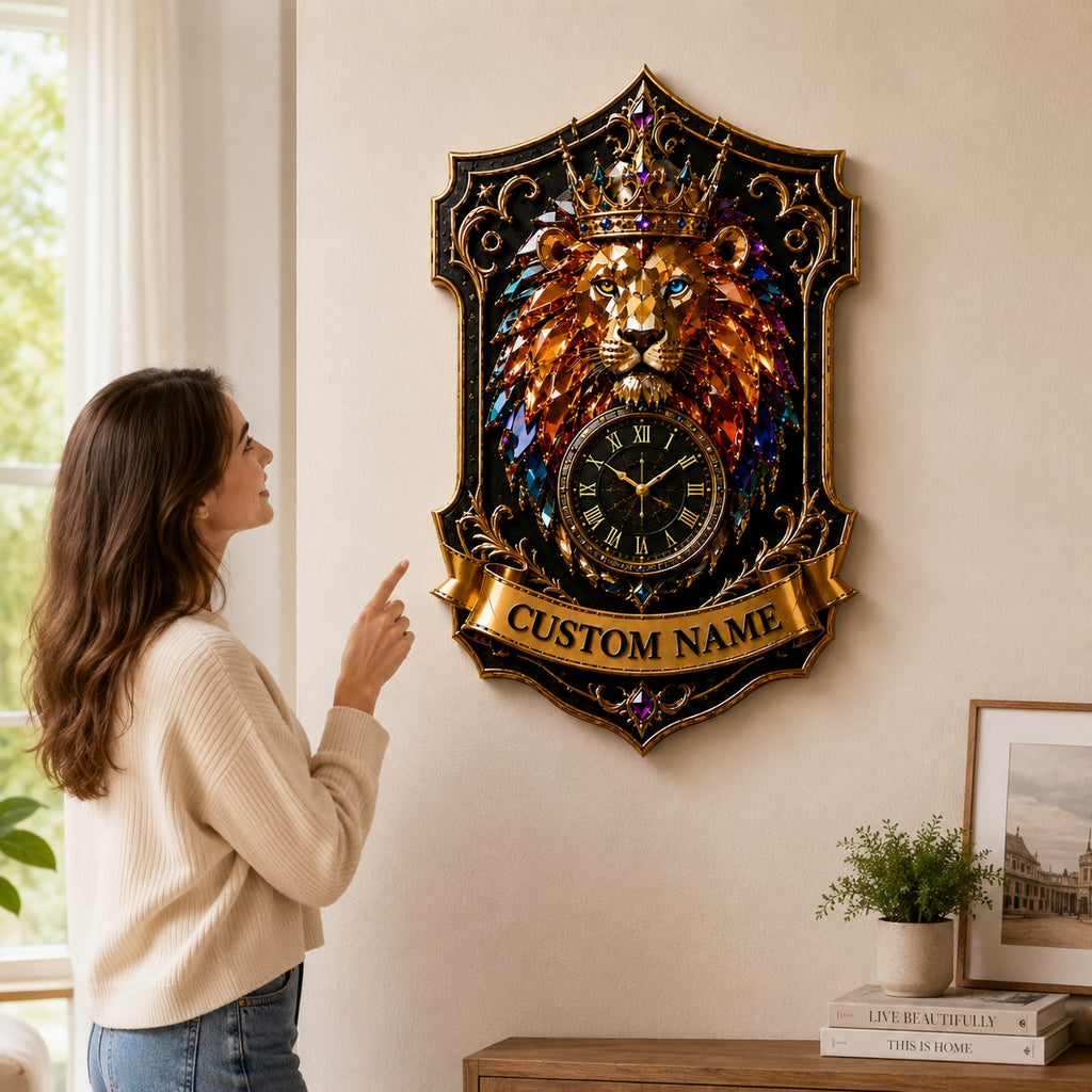Regal Custom Name Wall Clock — personalized with a custom name
