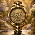 Personalized Jewelled Bloom Watch with a custom name set into the design