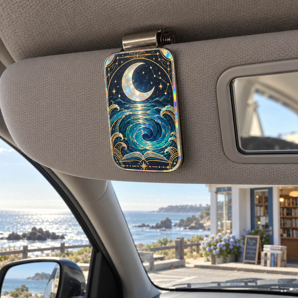 Hamsa Eye Host Gift Ornament with flat printed optical 3D Hamsa hand, deep teal eye and sapphire sand copper filigree
