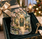 One christmas ornament with an original Sakura Keyhouse Welcome Atrium, arched doors, glass gardens and new-home depth.