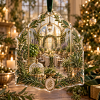 One christmas ornament with an original Herb Garden Gilded Supper Conservatory and maximum-depth printed illusion.