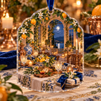 One christmas ornament with an original Citrus Blossom Hearthtoast Gratitude Supper and maximum-depth printed illusion.
