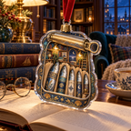 One christmas ornament with an original Sardine Library Midnight Folio and maximum-depth printed illusion.
