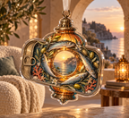 One christmas ornament with an original Sardine Amber Lantern Alcove and maximum-depth printed illusion.