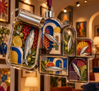 One christmas ornament with an original Sardine Chromatic Shadowbox Salon and maximum-depth printed illusion.