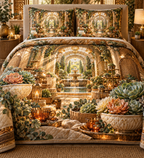 One quilted bedding set with an original Succulent Amber Hospitality Tea Atrium and maximum optical depth.