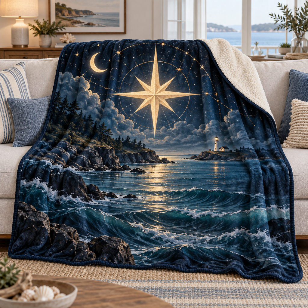 Geometric Sunburst Collector Sofa Cover with flat printed optical 3D amethyst and warm-gold sunburst rays and cobalt-peach facets