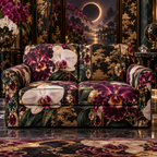 One sofa cover with an original Orchid Gilded Eclipse Boudoir and monumental jewel depth.