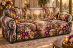 One sofa cover with an original Orchid Gilded Hospitality Pavilion and deep host-gift illusion.