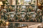 One sofa cover with an original Monstera Everwelcome Supper Atrium and deep host-gift illusion.