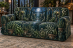 One sofa cover with an original Herb Garden Nocturne Canopy and deep moonlit conservatory illusion.