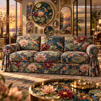 One sofa cover with an original Water Lily Prism Salon Gallery and maximum-depth printed illusion.