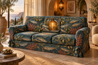 One sofa cover with an original Sardine Amber Lantern Alcove and maximum-depth printed illusion.